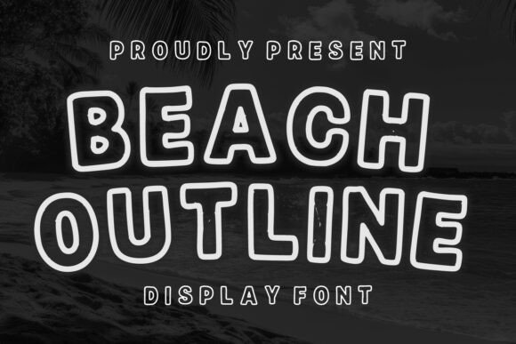 Beach Outline Font for Summer Campaigns