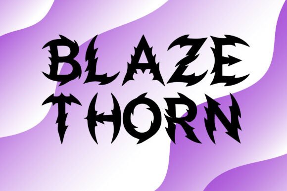 Blaze Thorn: A Bold Display Font for Edgy Brands