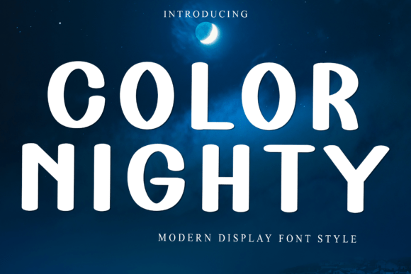 Color Nighty: A Soft Display Font for Editorial Design