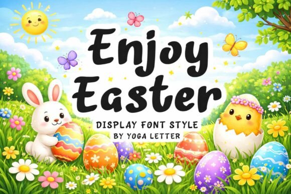 Enjoy Easter: A Playful Display Font for Editorial Design