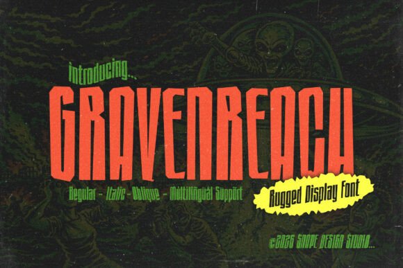 Gravenreach: A Bold Display Font for Strong Branding
