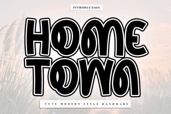 Home Town Script Font for Handmade Labels and Branding
