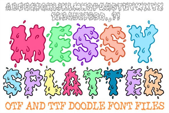 Messy Splatter: An Energetic Display Font for Creative Layouts