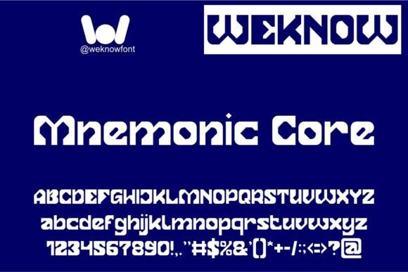 Mnemonic Core: A Cyber-Tech Display Font for Digital Brands