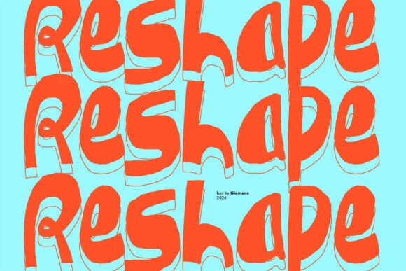 Reshape: The Liquid Display Font for Modern Makers